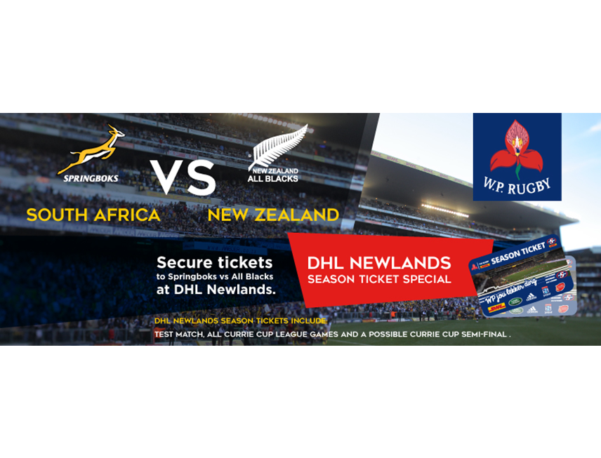 Secure your seat at DHL Newlands NOW