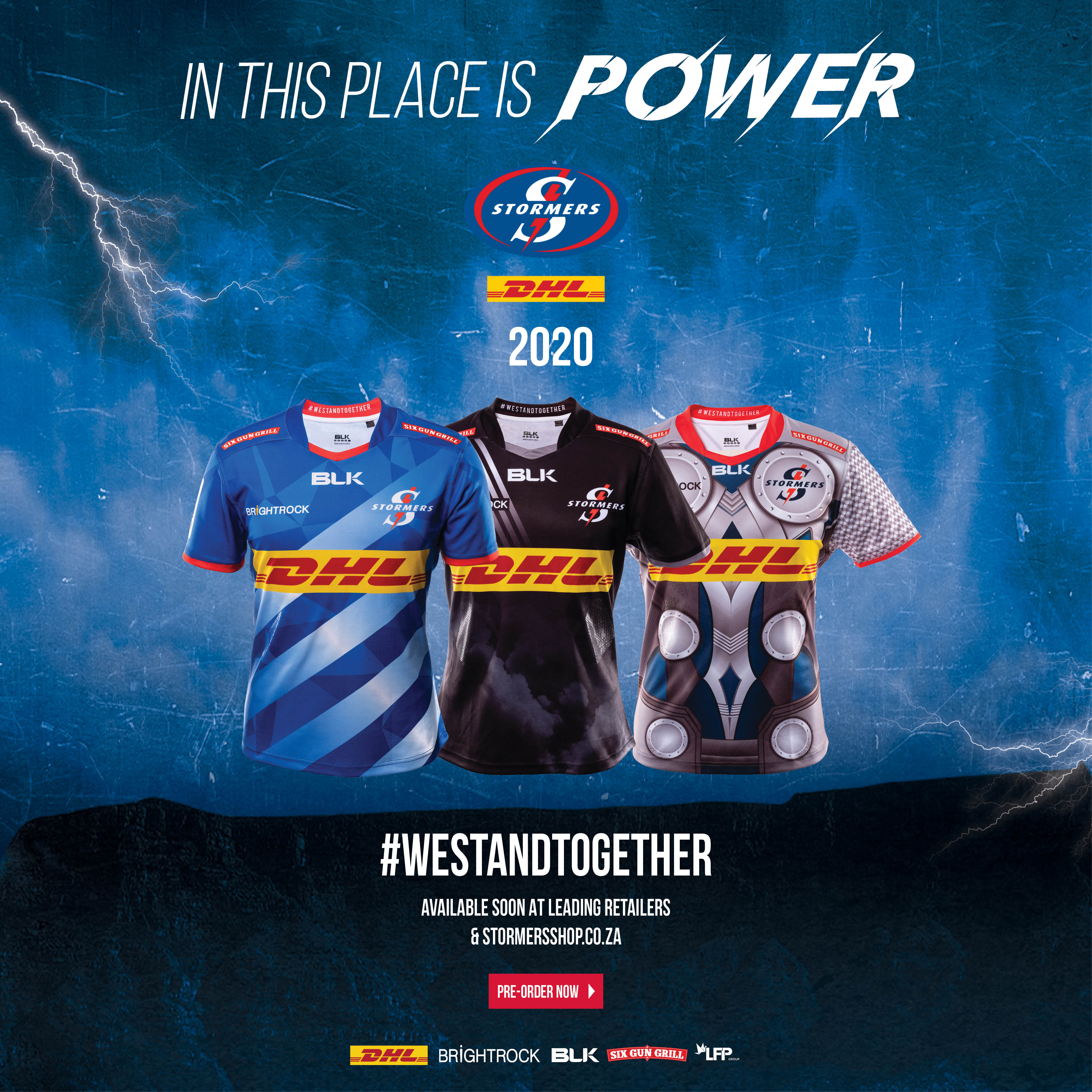 Three all-new DHL Stormers 2020 jerseys