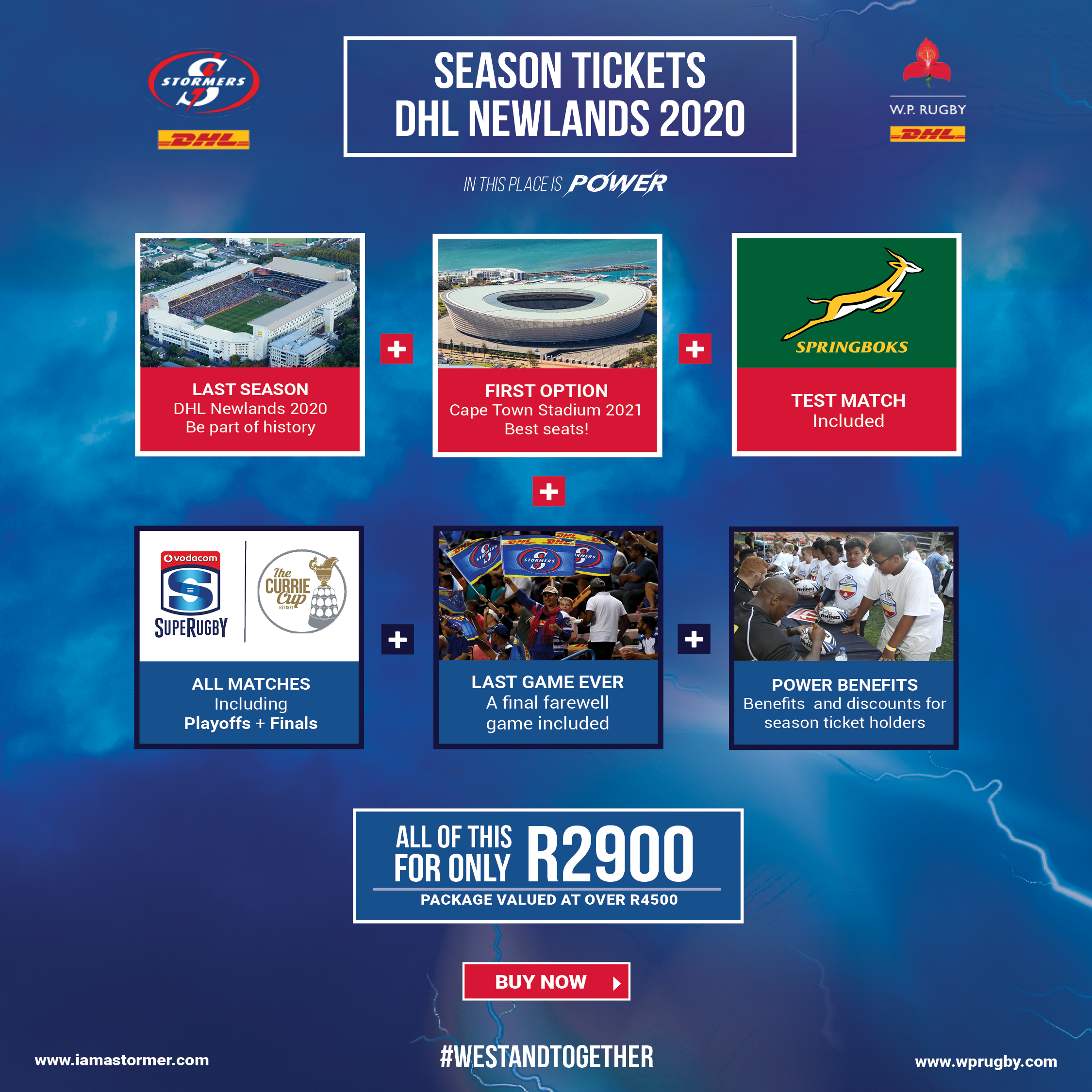 Buy your season tickets now for our last year at DHL Newlands