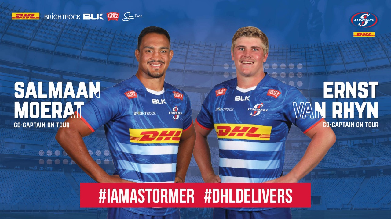 Moerat and Van Rhyn appointed DHL Stormers co-captains for European tour