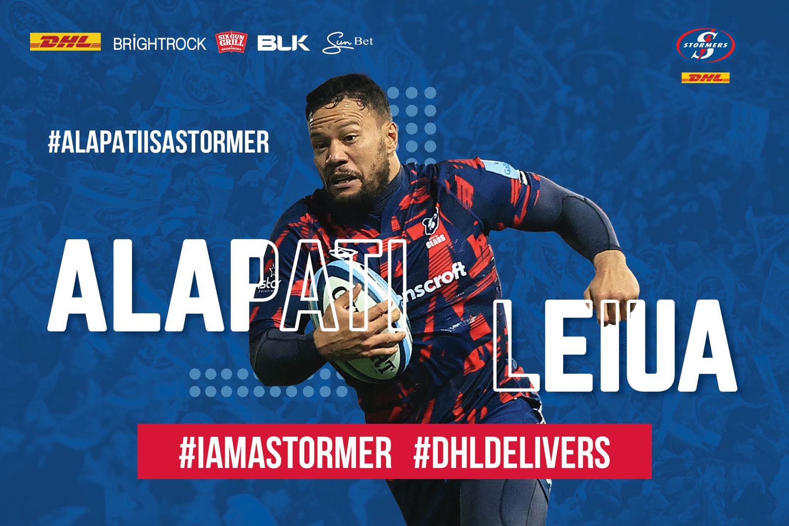 Samoan centre Leiua signs with DHL Stormers