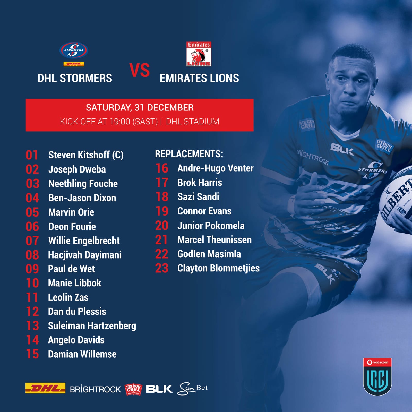 One change for DHL Stormers