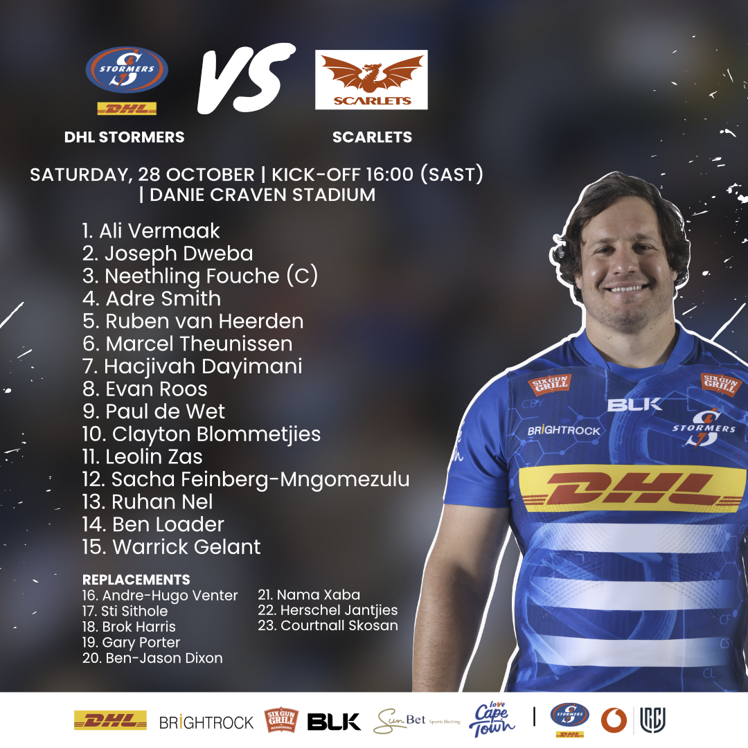 Fouche leads DHL Stormers in Stellenbosch