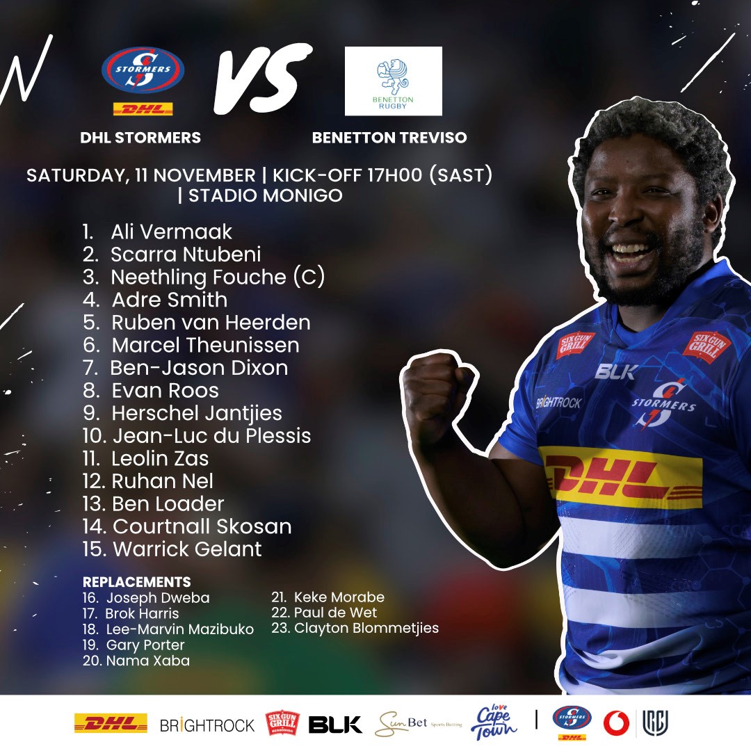 DHL Stormers change four in Treviso