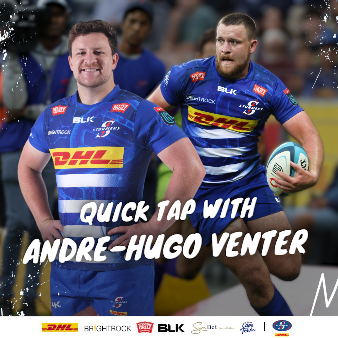 Quick tap with Andre-Hugo Venter