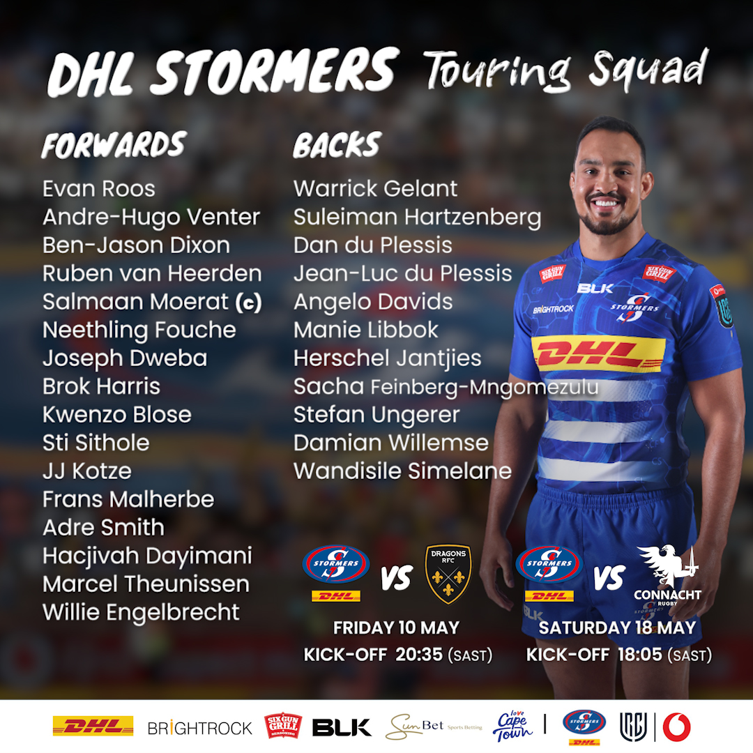 DHL Stormers set off on two-match tour