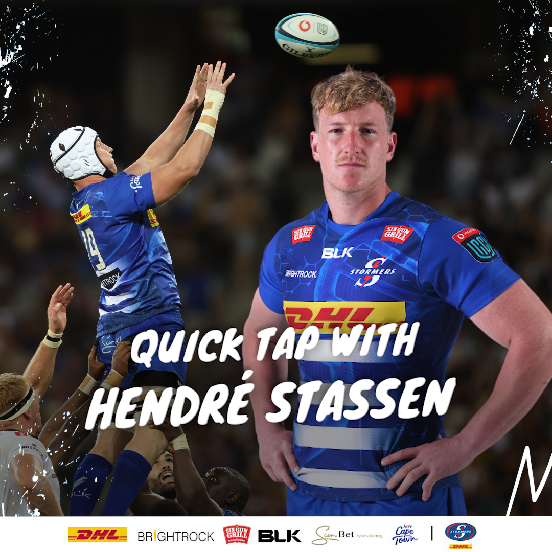 Quick tap with Hendre Stassen