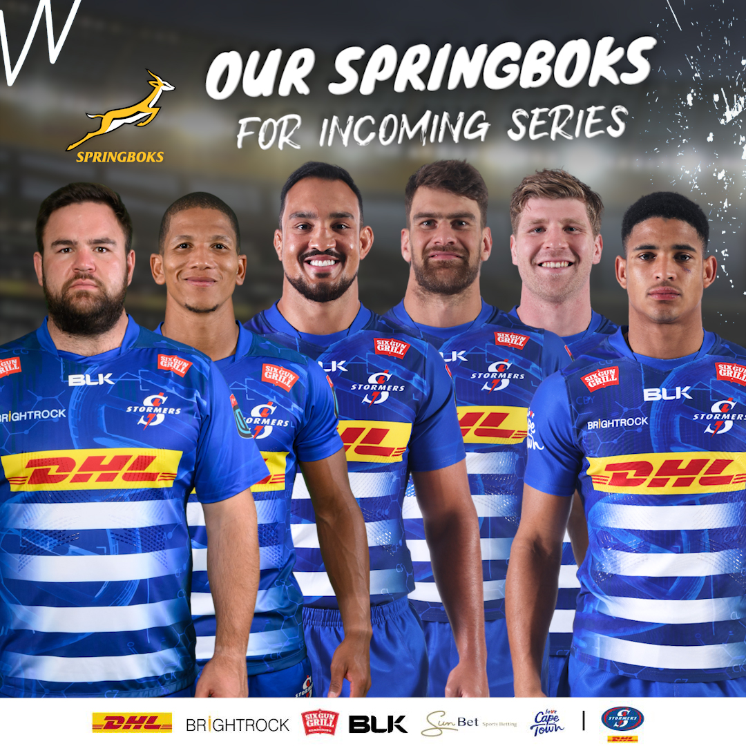 Six DHL Stormers in Bok squad for Incoming Series