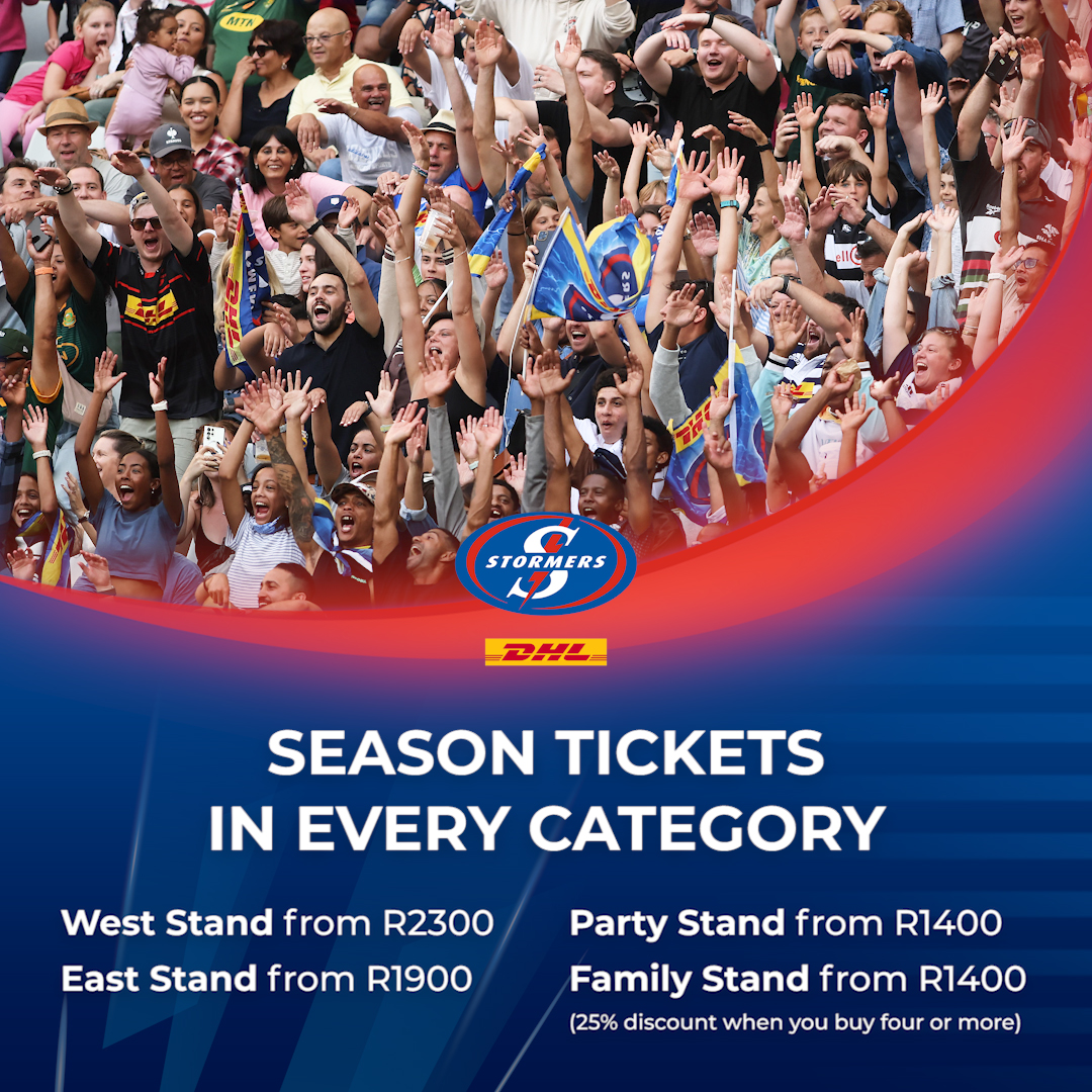 Buy your Stormers Rugby 2024/25 season tickets now