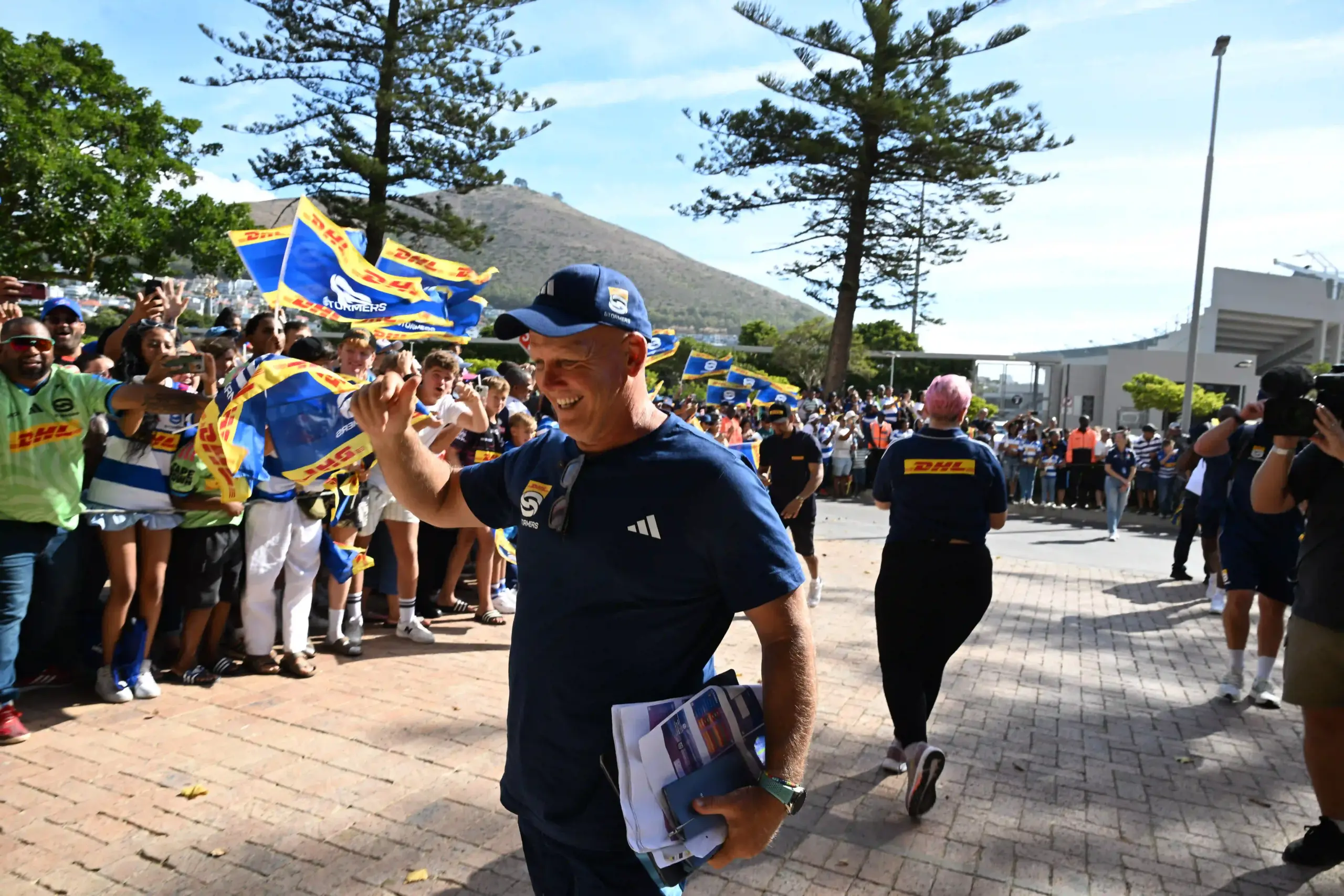 John Dobson at bus arrival