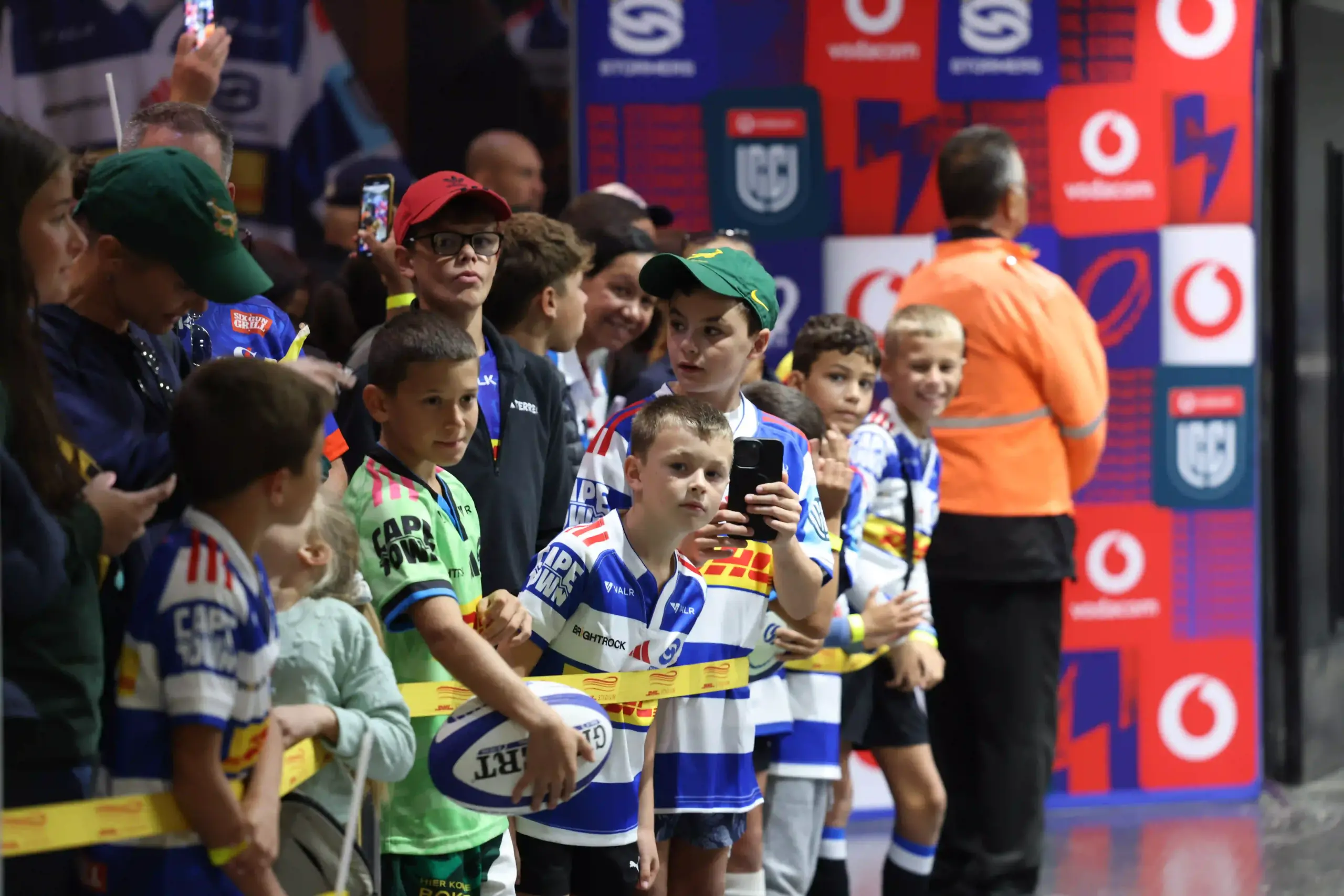Junior Bolters at pre-match foyer experience