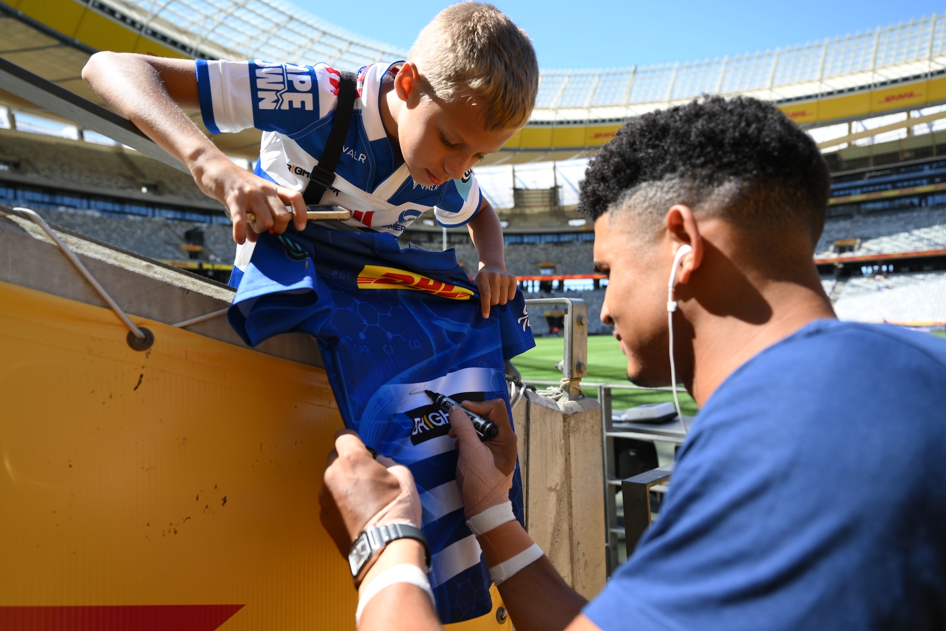Junior Bolter meeting his hero